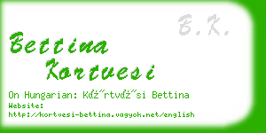 bettina kortvesi business card